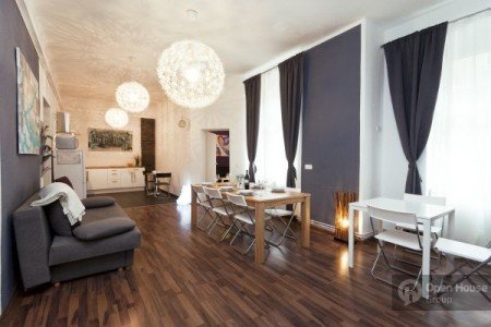 Wohnzimmer einer Familienferienwohnung in Berlin