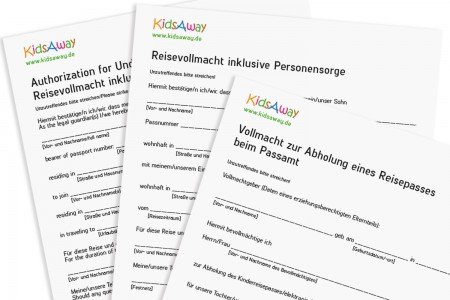Reisevollmachten - einsprachig und mehrsprachig - für einen entspannten Urlaub in Familie © KidsAway.de Reisevollmachten - einsprachig und mehrsprachig - für einen entspannten Urlaub in Familie © KidsAway.de