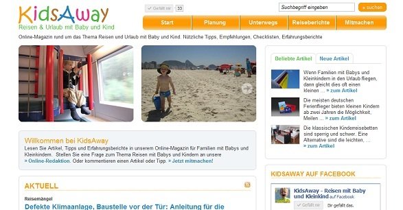 KidsAway - Reisen und Urlaub mit Baby und Kind