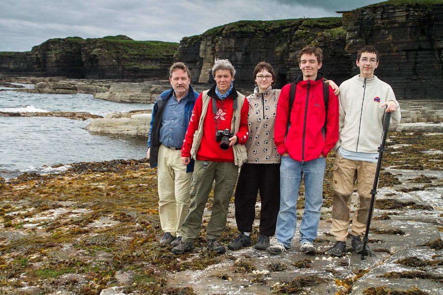 Seltenes Foto - alle 5 Reicherts zusammen in Schottland © Gabi Reichert