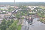 Krake - die neueste Achterbahn im Park ab 12, im freien Fall saust man in den Schlund der Krake © reisepapa