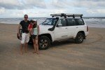 Das Rallye-Team Quick: Autofahren am Strand - möglich auf Fraser Island © JudithQuick