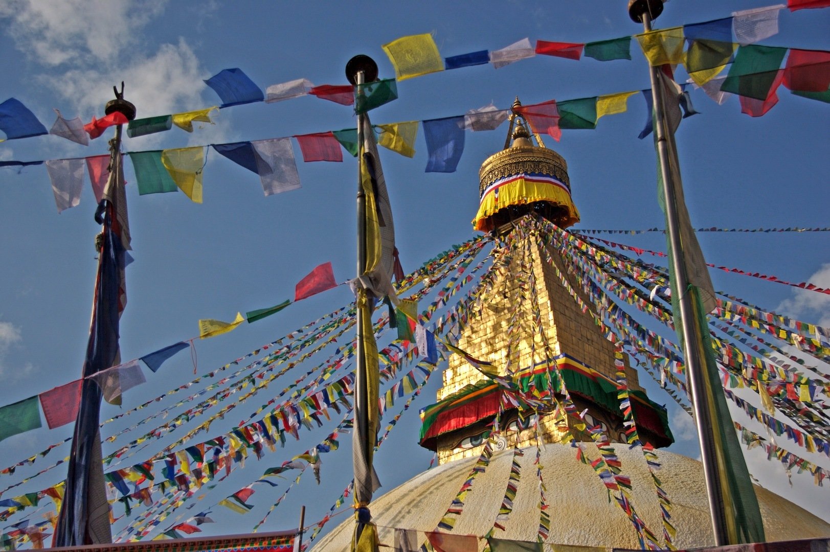 Die Bodhnath Stupa in Nepal © Jean-Marie Hullot - Fotopedia