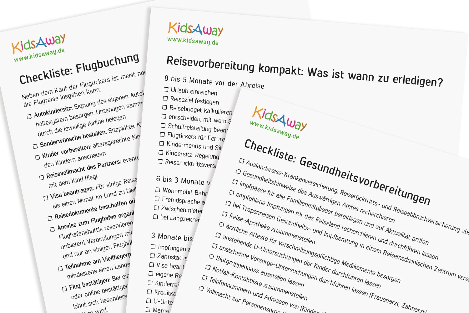 Für Familien: Checklisten für die perfekte Urlaubsplanung © KidsAway.de