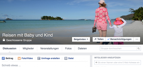 KidsAway.de-Reisegruppe bei Facebook