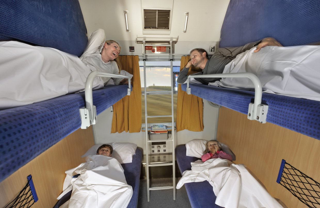 Das Liegeabteil für Familien im City Night Liner sieht nicht schlecht aus, oder? © Deutsche Bahn