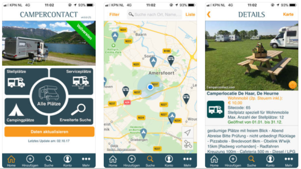 Campercontact Stellplatz App Camping App